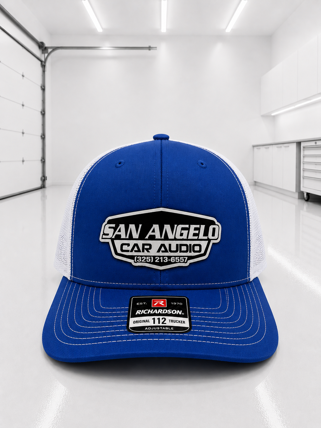 San Angelo Car Audio Hat - White Patch